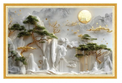 Tranh gạch trang trí phòng khách 3d - XXC53