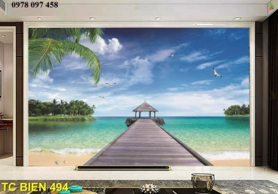Tranh gạch 3D - tranh cảnh biển đẹp