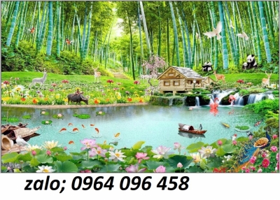 Tranh gạch 3d phong cảnh tre trúc - MXC3