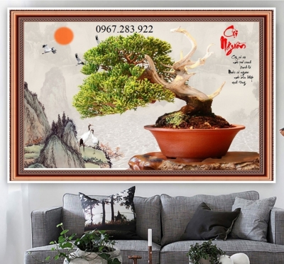 Tranh 3D- Tranh gạch cây cảnh