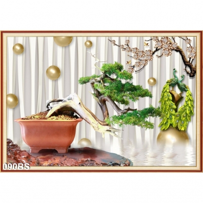 Tranh gạch 3d ốp tường tranh cây cảnh - SXX33
