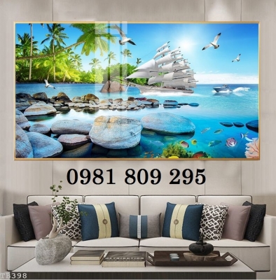 Gạch tranh thuận buồm xuôi gió 3d