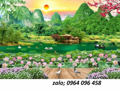 Tranh gạch 3d cảnh đồng quê - CVCZ32