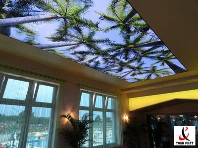 Mẫu Trần nhà 3d cây xanh, cho ngôi nhà GẦN GŨI với thiên nhiên