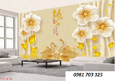 Gạch tranh 3D trang trí phòng khách