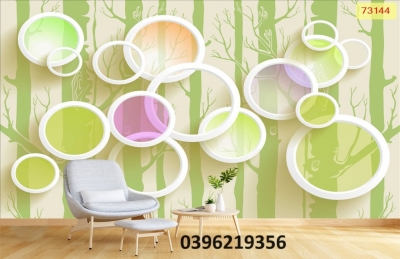 Tranh gạch hình tre trúc 3D