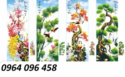 Tranh gạch 3d tranh tứ quý - HNCV43