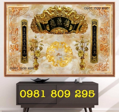 Gạch 3d ban thờ câu đối
