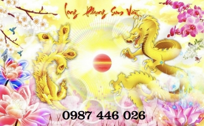 Gạch tranh rồng phượng ốp ban thờ