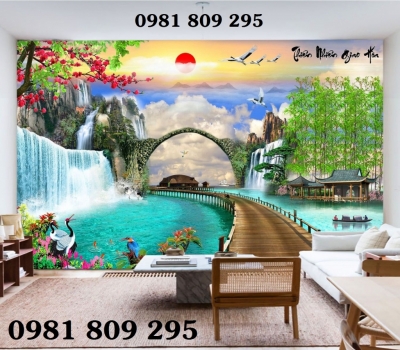 Gạch 3d phong cảnh - tranh gạch 3d