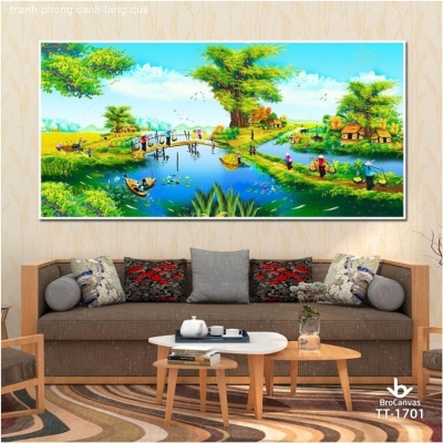 Tranh gạch đồng quê