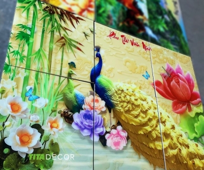 Tranh gạch 3d - gạch tranh 3d trang trí phòng khách - KDSX32