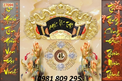 tranh gạch ốp tường 3d phòng thờ