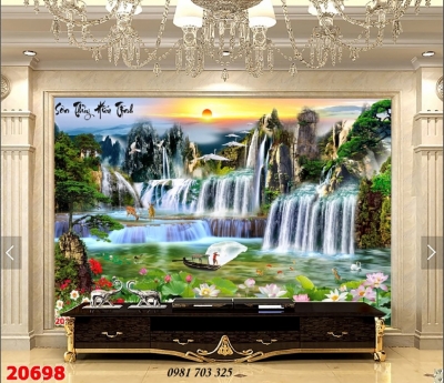 Tranh gạch 3D sơn thủy hữu tình