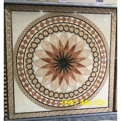 Gạch thảm vuông, gạch nền khắc vàng HP9722