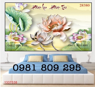 Tranh gạch - gạch trang trí hoa sen