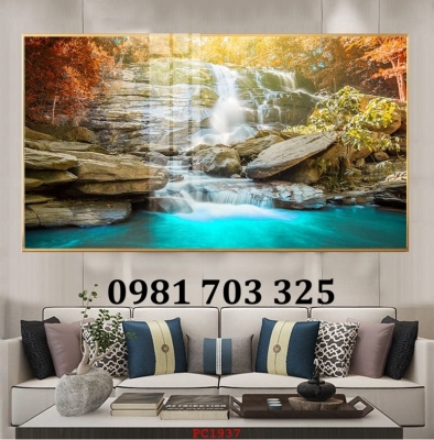 Tranh gạch 3D đẹp hình thác nước