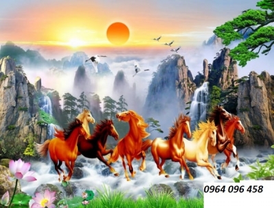 Tranh gạch 3d mã đáo thành công - NXC63