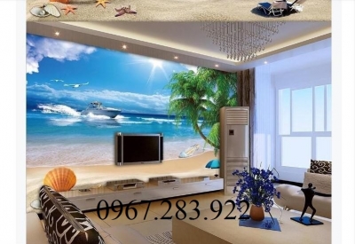 Tranh phong cảnh biển 3D ốp tường