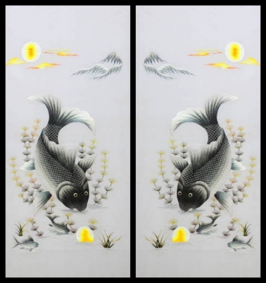 Tranh gạch 3d cá chép hóa rồng - 688VC