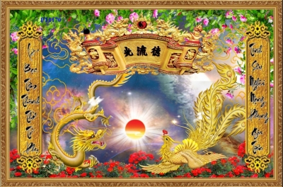 Phòng thơ gia tiên - gạch tranh 3D