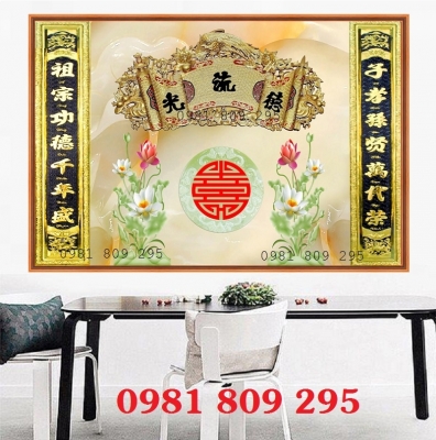 Gạch 3d ốp tường phòng thờ