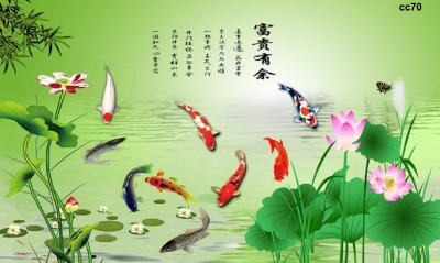 Tranh gạch 3d cá chép - DXCV43