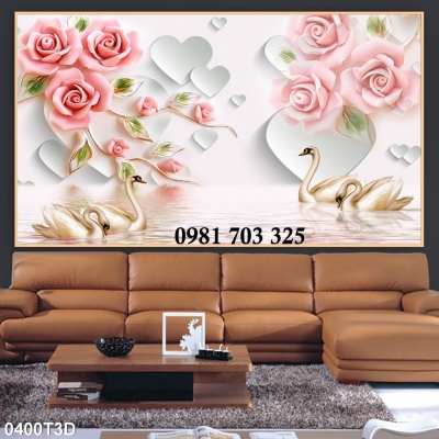 Tranh gạch hoa 3D ốp tường