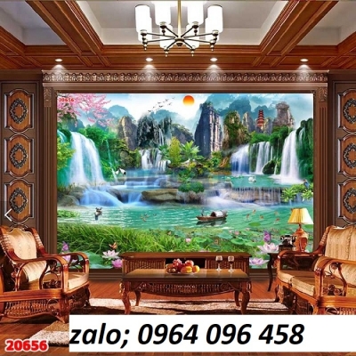 Tranh 3d - tranh gạch 3d phòng khách - 843SM