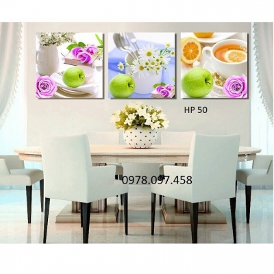 Trang trí phòng ăn - tranh gạch men họa tiết