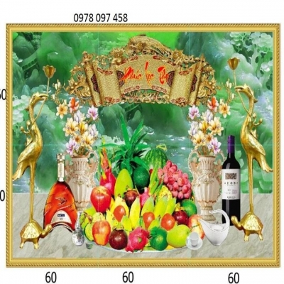 Tranh ốp phòng thờ - gạch tranh 3D