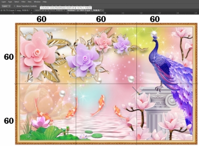Tranh gạch 3d ốp tường phòng khách - XVC322