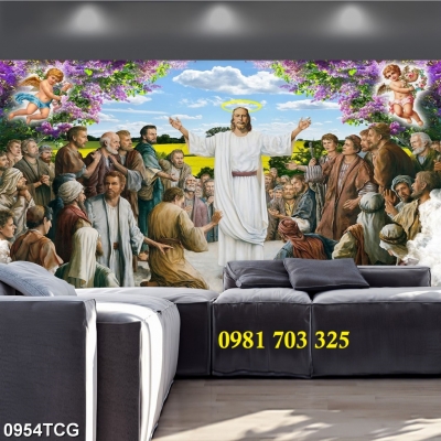 Tranh gạch công giáo trang trí tường