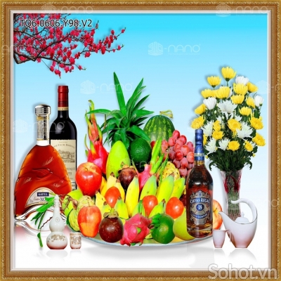 Tranh gạch men 3d phòng thờ - HBV55