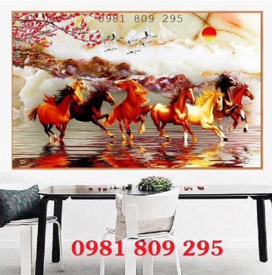Gạch tranh ốp tường - tranh gạch ngựa