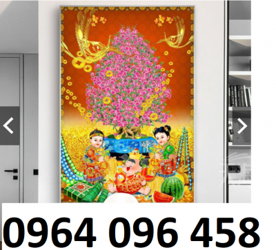 Tranh gạch 3d hoa đào - 422XMM