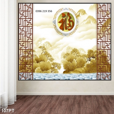 Tranh gạch men 3d phong thủy Phòng Thờ