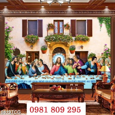 Gạch ốp tường , tranh gạch men công giáo