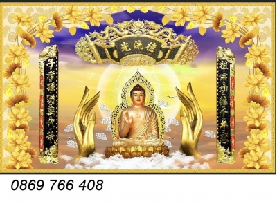 Tranh gạch 3d-Bàn thờ Đức Phật