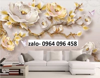 Tranh gạch 3d ốp tường hoa hồng - 722C