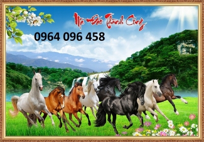 Tranh mã đáo thành công - gạch tranh 3d ốp tường - JHBV5