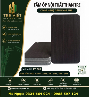 Tấm ốp than tre vân gỗ TRE VIỆT PANEL