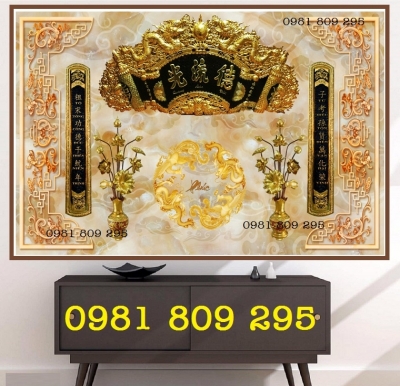 Gạch 3d câu đối phòng thờ
