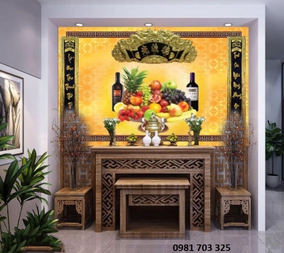 Tranh phòng thờ- gạch tranh 3D