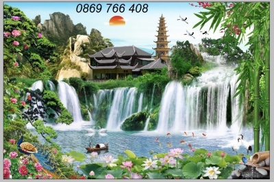 Tranh 3D phong cảnh-Tranh gạch men