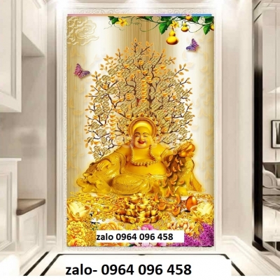 Gạch tranh 3d ốp tường cây kim tiền - 032XV
