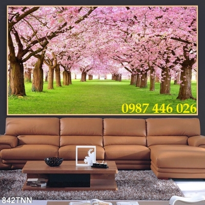 Tranh gạch men hoa đào HP0824