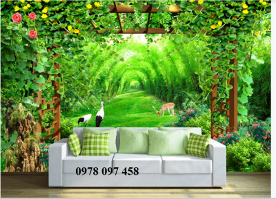 Tranh gạch 3D phòng khách