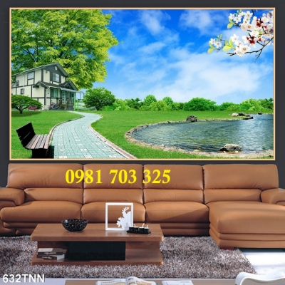Tranh gạch 3D hình phong cảnh