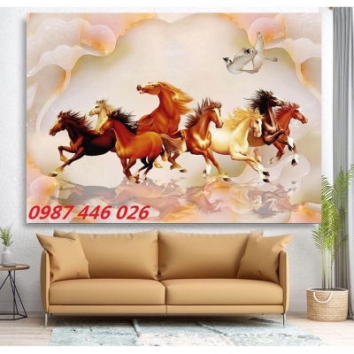 Tranh gạch men mã đáo thành công HP9723